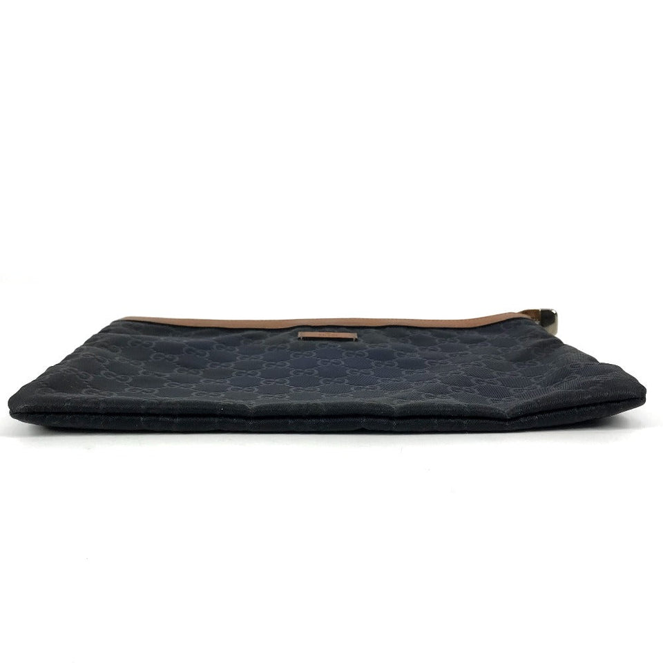 Gucci Clutch bag 286209 Leather / nylon Navy GG logo