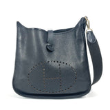 Hermes Shoulder Bag Taurillon Clemence black Evelyn 2 GM unisex(Unisex)