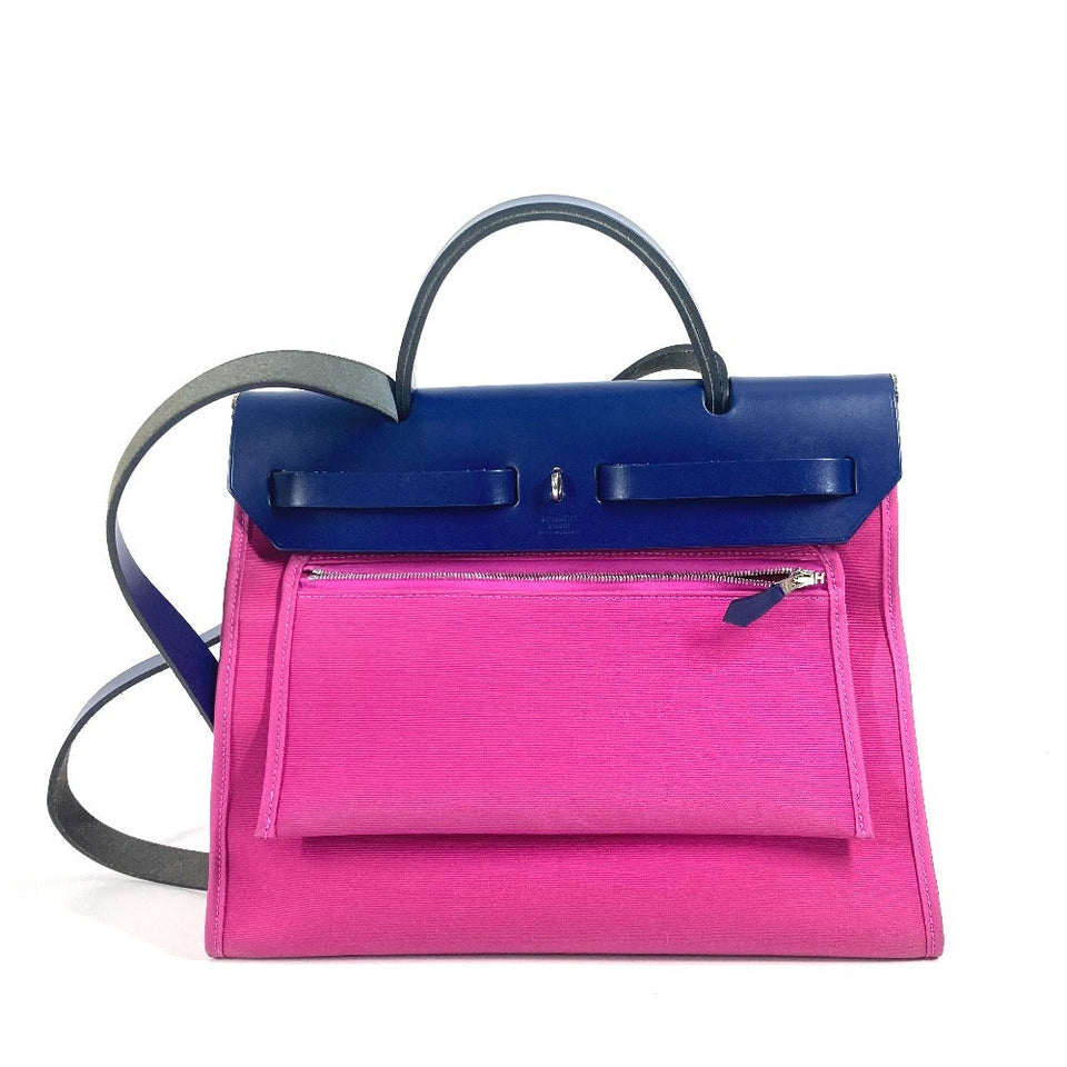 Hermes Handbag Toile Officier, Vash Hunter pink With porch Herbag Zip PM 31