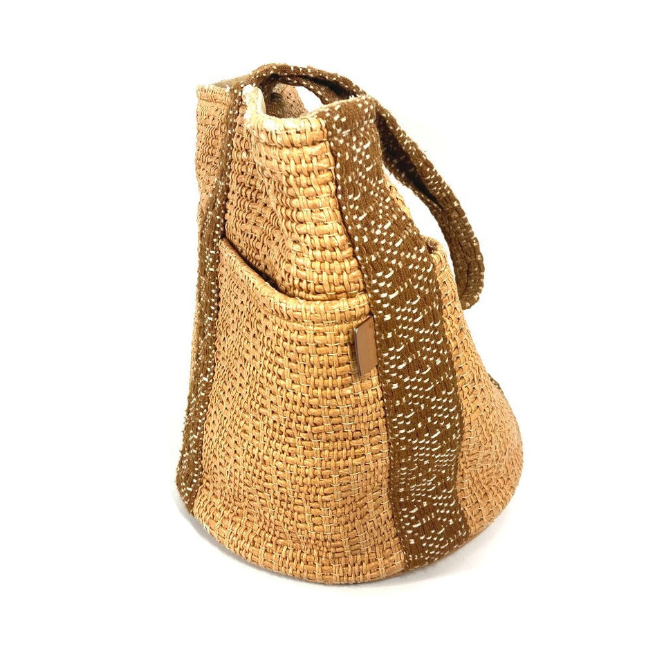 Hermes Handbag Cotton, Cellulose beige Tamur MM