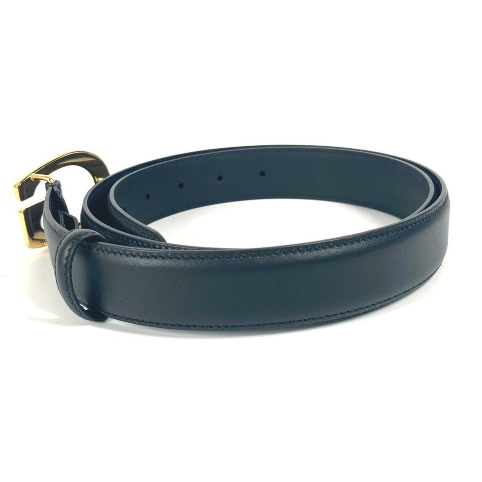 Gucci belt 655566 leather black G logo buckle 100