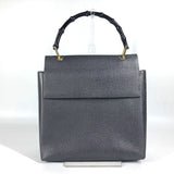 Gucci Handbag 001ã»1118 leather gray vintage Bamboo