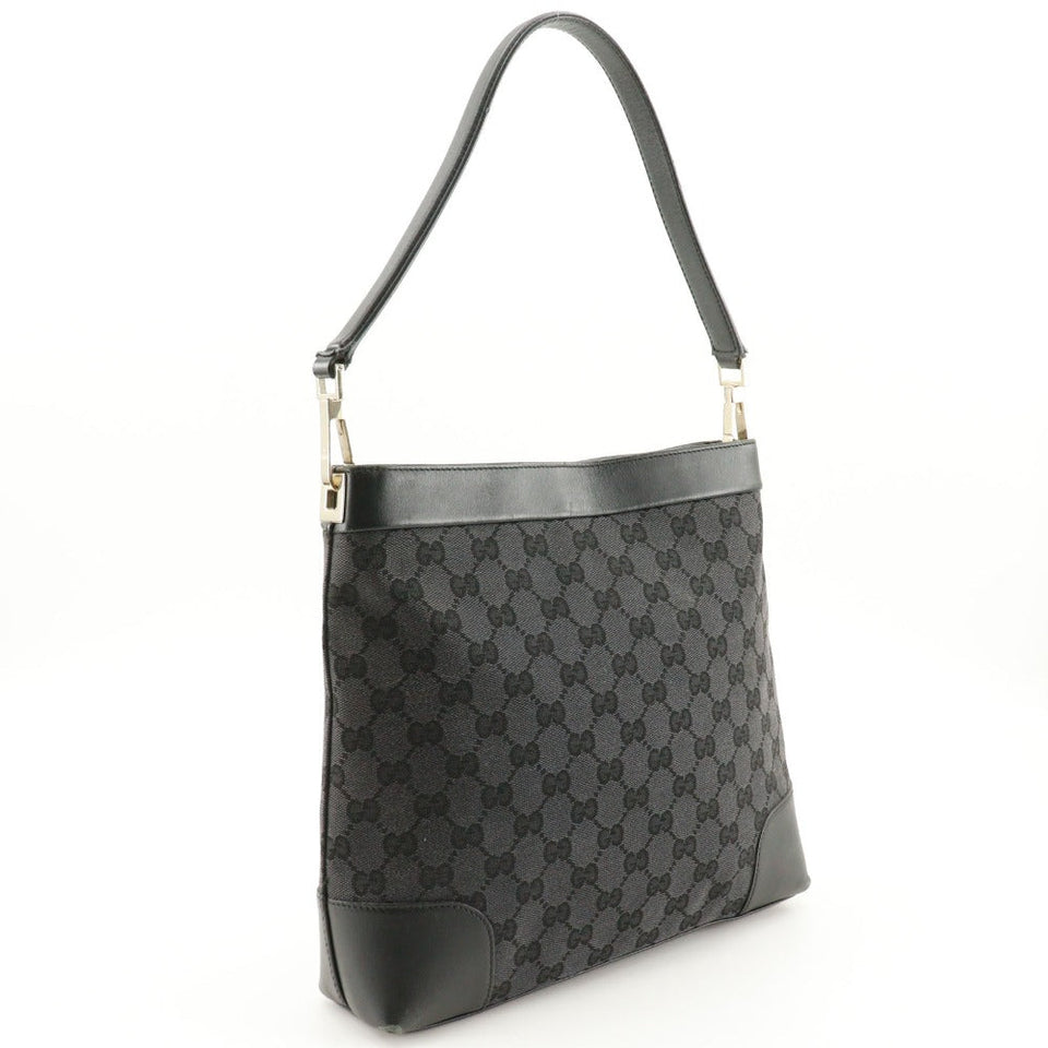 Gucci Shoulder Bag 001.4231 GG canvas black one belt Women