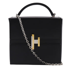 Hermes Shoulder Bag leather black cinematic