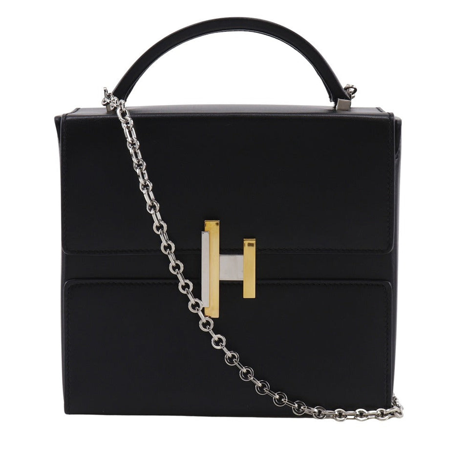 Hermes Shoulder Bag leather black cinematic
