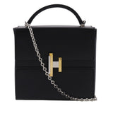 Hermes Shoulder Bag leather black cinematic