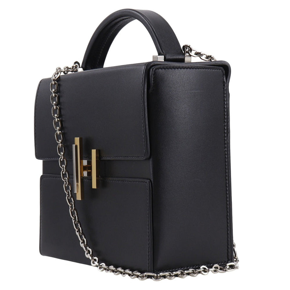 Hermes Shoulder Bag leather black cinematic