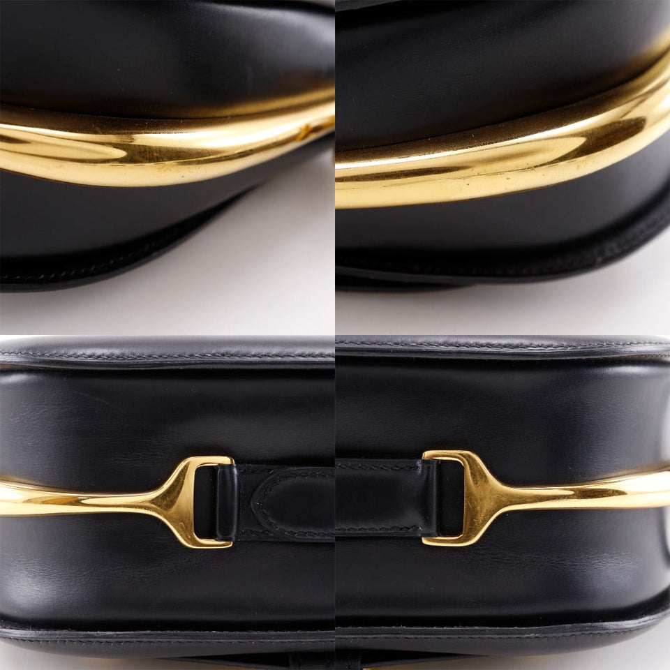 Hermes Handbag leather black Passkey