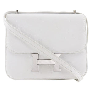 Hermes Shoulder Bag Epsom white Constance Mini 18