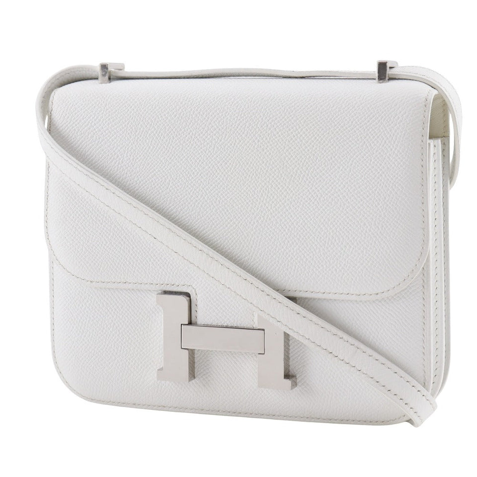 Hermes Shoulder Bag Epsom white Constance Mini 18