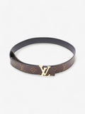 Louis Vuitton LV Initiales Reversible Belt Monogram / Black / Gold Canvas 85cm / 34"