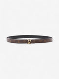Louis Vuitton LV Initiales Reversible Belt Monogram / Black / Gold Canvas 85cm / 34"