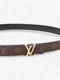 Louis Vuitton LV Initiales Reversible Belt Monogram / Black / Gold Canvas 85cm / 34"