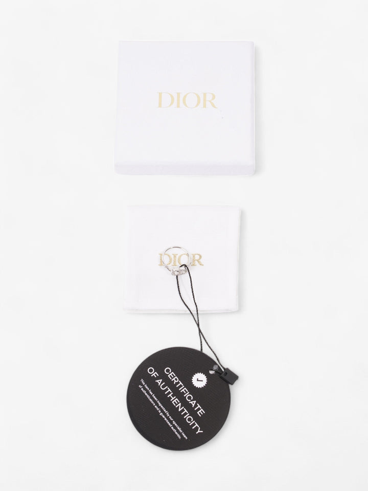Christian Dior Clair D Lune Ring Silver Base Metal 50 (Circumference - 50mm)