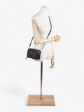 Christian Dior Caro Double Pouch Bag Black Calfskin Leather