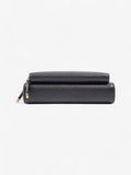 Christian Dior Caro Double Pouch Bag Black Calfskin Leather