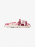 Christian Dior Dway Slides Burgundy / White Canvas EU 38 UK 5