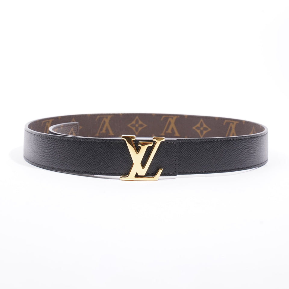 Louis Vuitton LV Initials Reversible Belt Monogram / Black Coated Canvas 80cm 32"