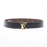 Louis Vuitton LV Initials Reversible Belt Monogram / Black Coated Canvas 80cm 32"