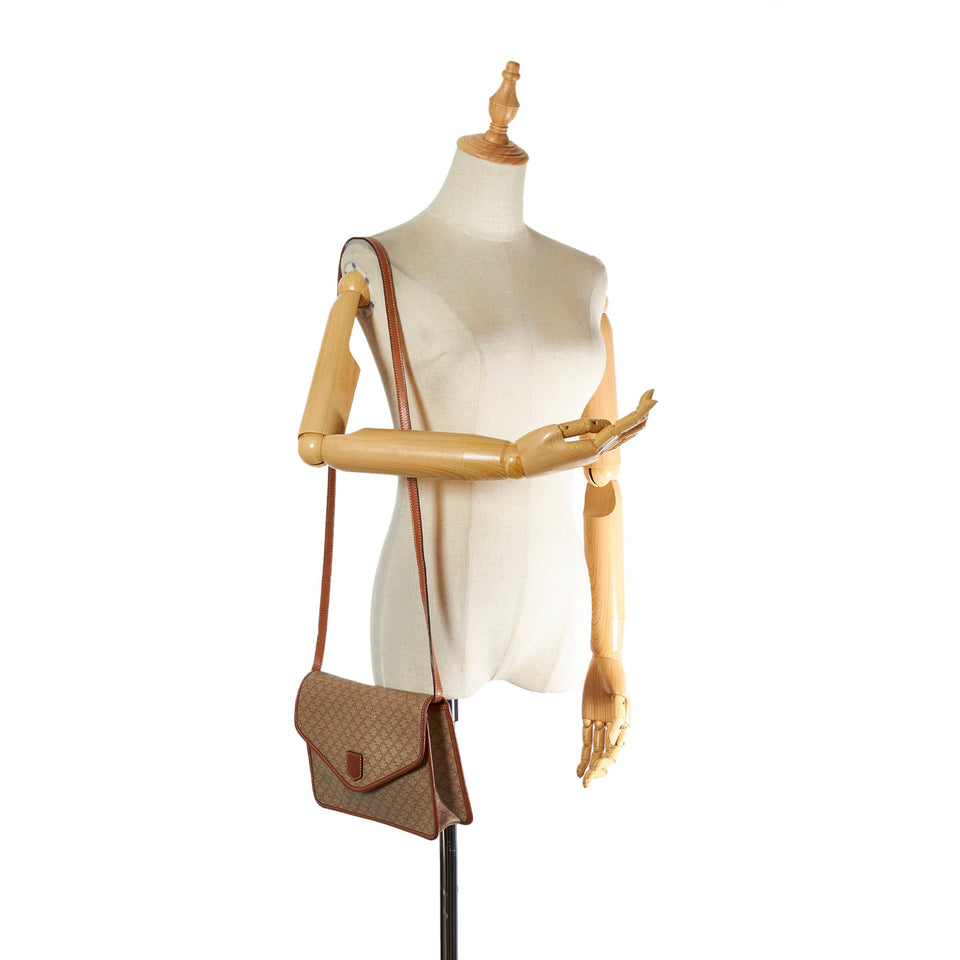 Celine Macadam Crossbody Bag Brown