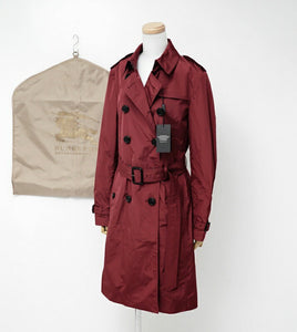 Burberry coat 4004660 Outer: 100% polyester / Lining: 50% acetate, 50% viscose / Sleeve lining: 100% viscose wine-red Women UK10/USA8/ITA42/GER38/FRA40/BR40
