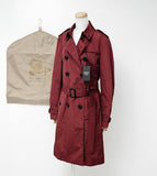 Burberry coat 4004660 Outer: 100% polyester / Lining: 50% acetate, 50% viscose / Sleeve lining: 100% viscose wine-red Women UK10/USA8/ITA42/GER38/FRA40/BR40