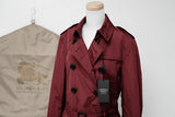 Burberry coat 4004660 Outer: 100% polyester / Lining: 50% acetate, 50% viscose / Sleeve lining: 100% viscose wine-red Women UK10/USA8/ITA42/GER38/FRA40/BR40