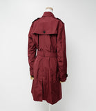 Burberry coat 4004660 Outer: 100% polyester / Lining: 50% acetate, 50% viscose / Sleeve lining: 100% viscose wine-red Women UK10/USA8/ITA42/GER38/FRA40/BR40