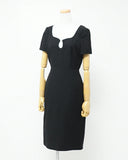 Gucci one piece 631484 ZAD88 Outer: 54% silk, 46% wool / Lining: 73% acetate, 27% silk black Women 36