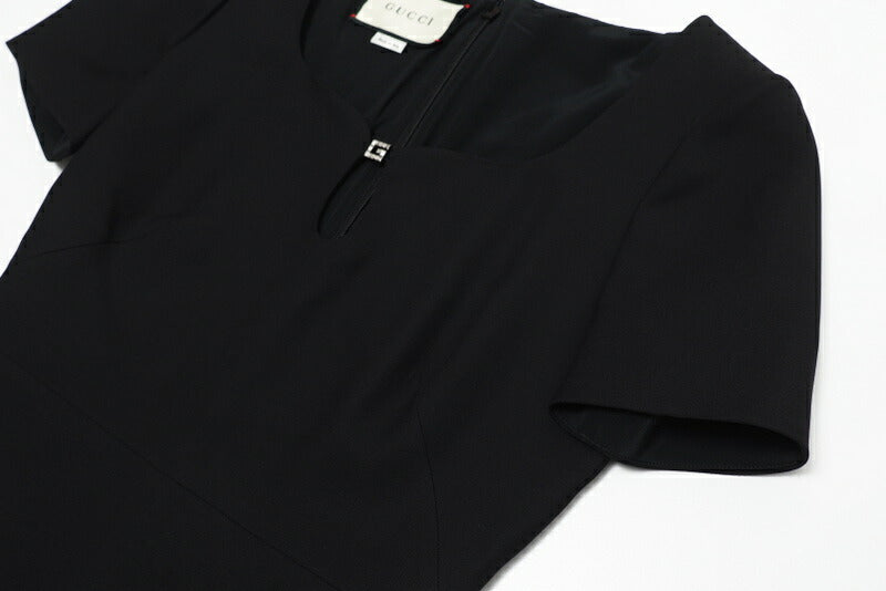 Gucci one piece 631484 ZAD88 Outer: 54% silk, 46% wool / Lining: 73% acetate, 27% silk black Women 36