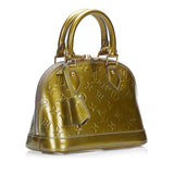Louis Vuitton Monogram Vernis Alma BB Gold Handbag