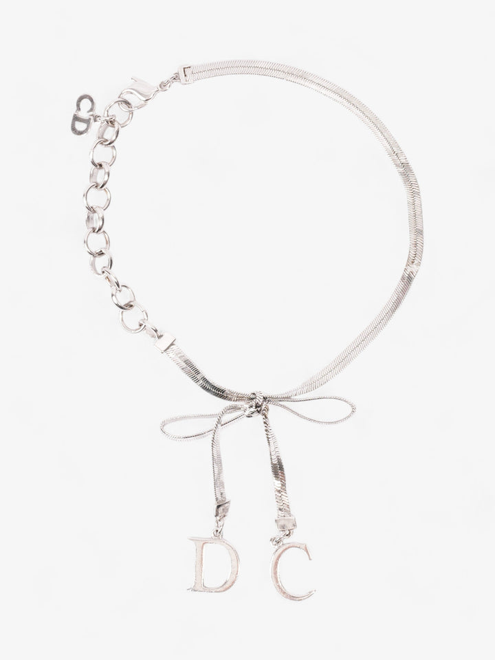 Christian Dior Bow Bracelet Silver Base Metal