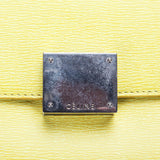 Celine Trapeze Leather Satchel Yellow