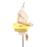 Celine Trapeze Leather Satchel Yellow