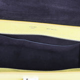 Celine Trapeze Leather Satchel Yellow
