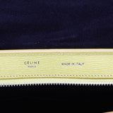 Celine Trapeze Leather Satchel Yellow
