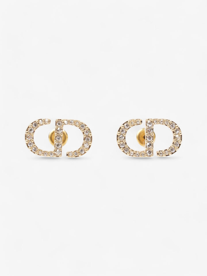 Christian Dior CD Earrings Gold / White Base Metal