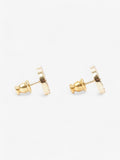 Christian Dior CD Earrings Gold / White Base Metal