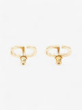 Christian Dior CD Earrings Gold / White Base Metal