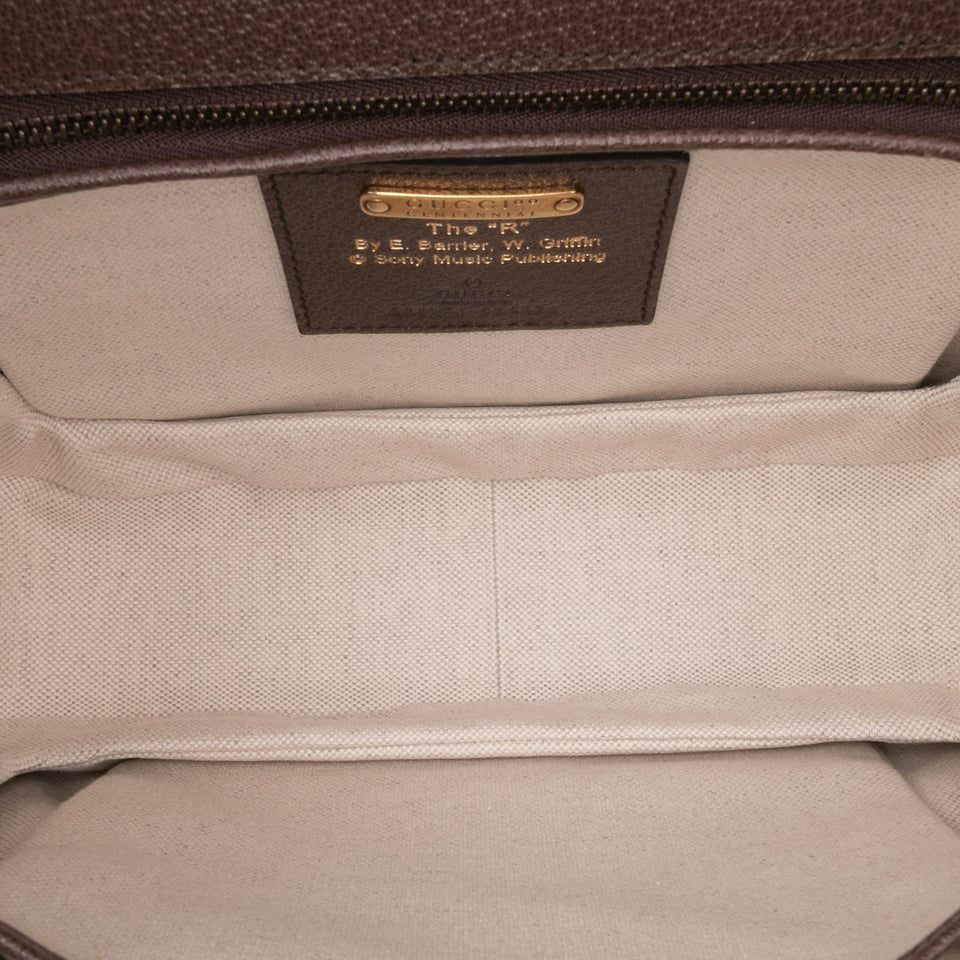 Gucci 100th Anniversary Medium Canvas 1947 Bamboo Top Handle Bag