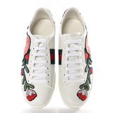 Gucci Calfskin Web Floral Embroidered Ace Sneakers