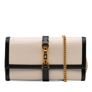 Gucci Bicolor Calfskin Jackie 1961 Wallet On Chain
