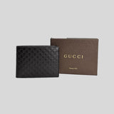 Gucci Micro Guccissima GG Logo Leather Bifold Wallet