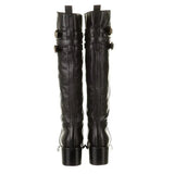 Gucci BUCKLE RIDING KNEE HIGH LEATHER BOOTS