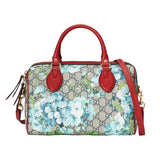 Gucci GG SUPREME MONOGRAM BLOOMS SMALL BOSTON BAG