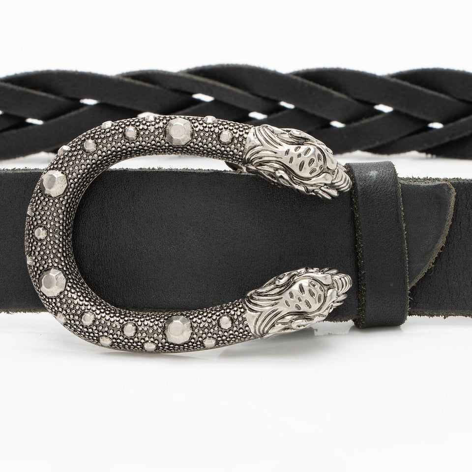 Gucci Braided Distressed Leather Dionysus Belt - Size 38 / 95