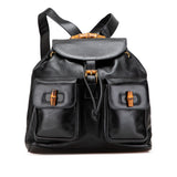 Gucci Calfskin Bamboo Drawstring Backpack