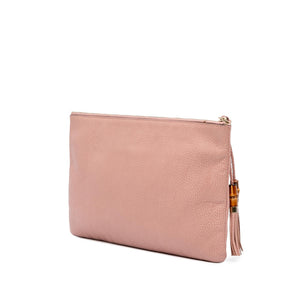 Gucci Calfskin Bamboo Tassel Clutch