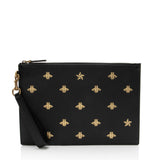 Gucci Calfskin Bee Wristlet