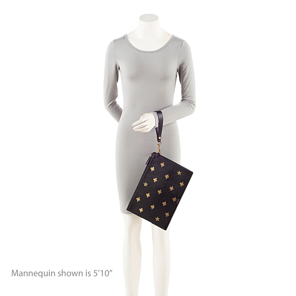 Gucci Calfskin Bee Wristlet